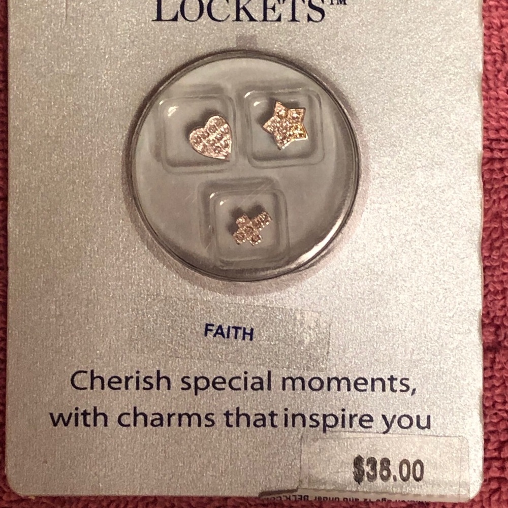 NWT Silverworks Silver Plated Faith Lockets